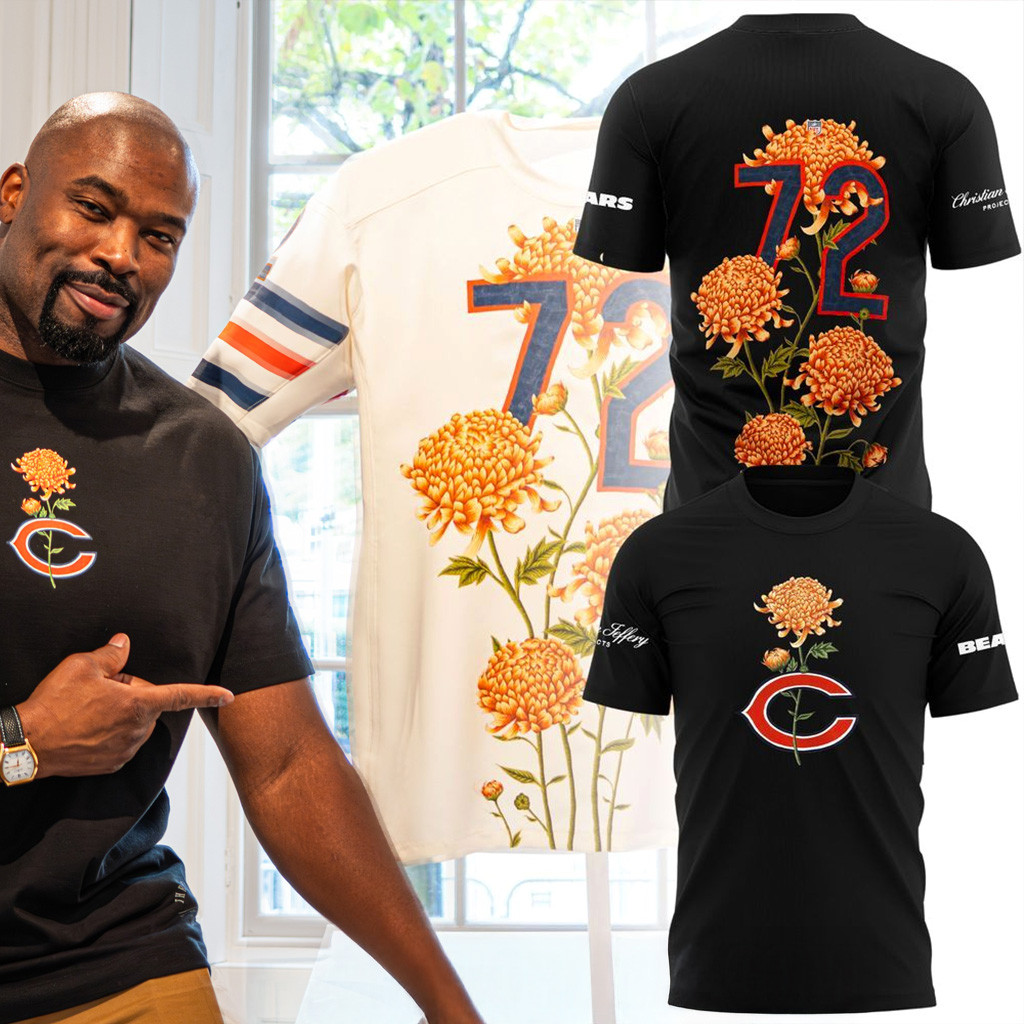 Chicago Bears With OOF Gallery and Christian Jeffery T-Shirt Bears Merch Football Fan Gift Ideas-1