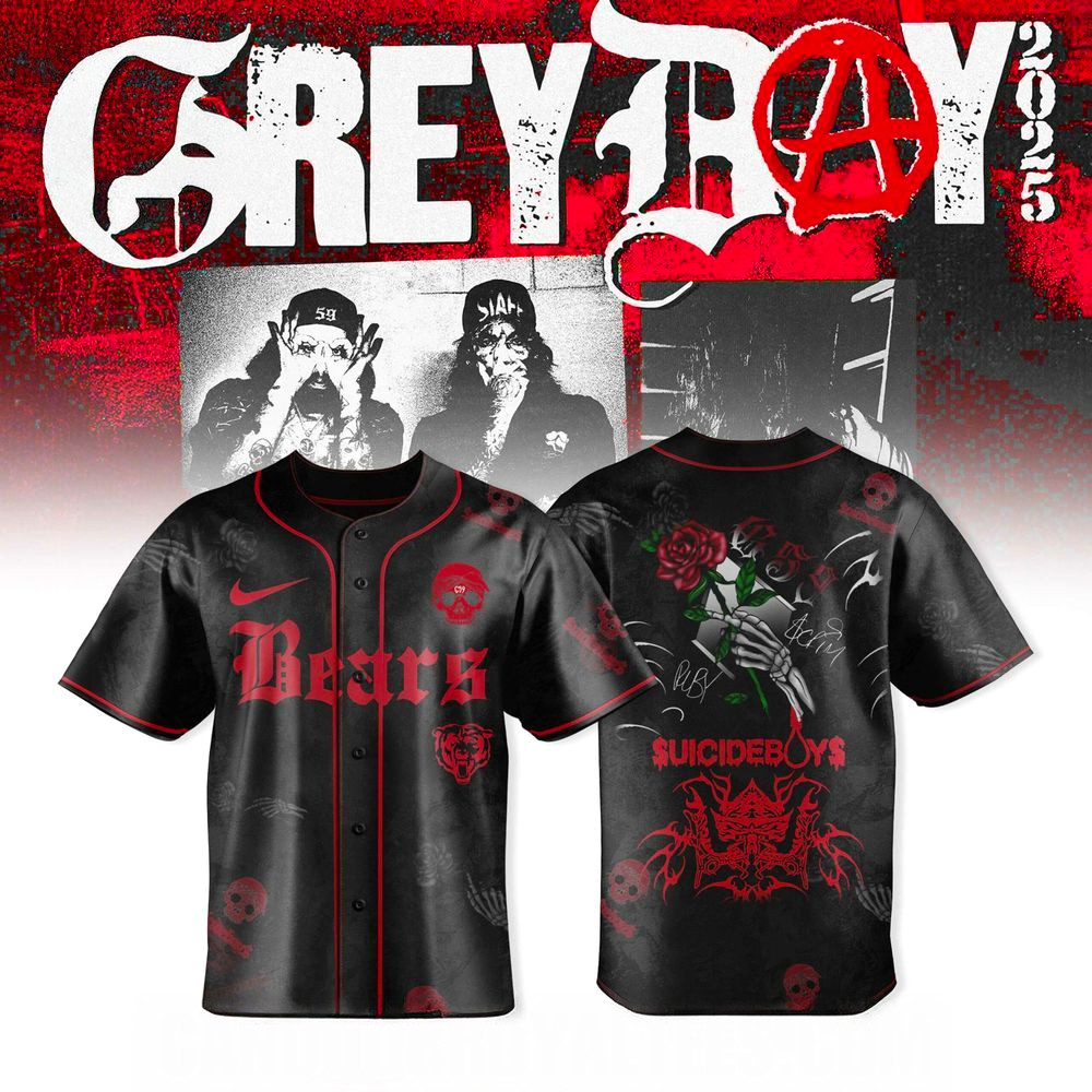 Chicago Bears X Uicideboy Greyday Tour 2025 Jersey Chicago Bears Merch Gifts For Fans-1