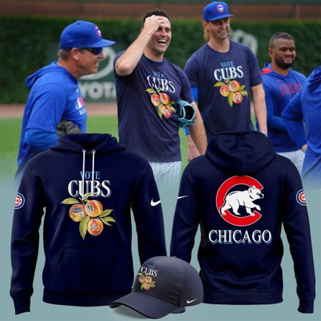 Chicago Cubs 2025 Vote Cubs Hoodie Chicago Cubs Merch Gift Ideas For Fans-1