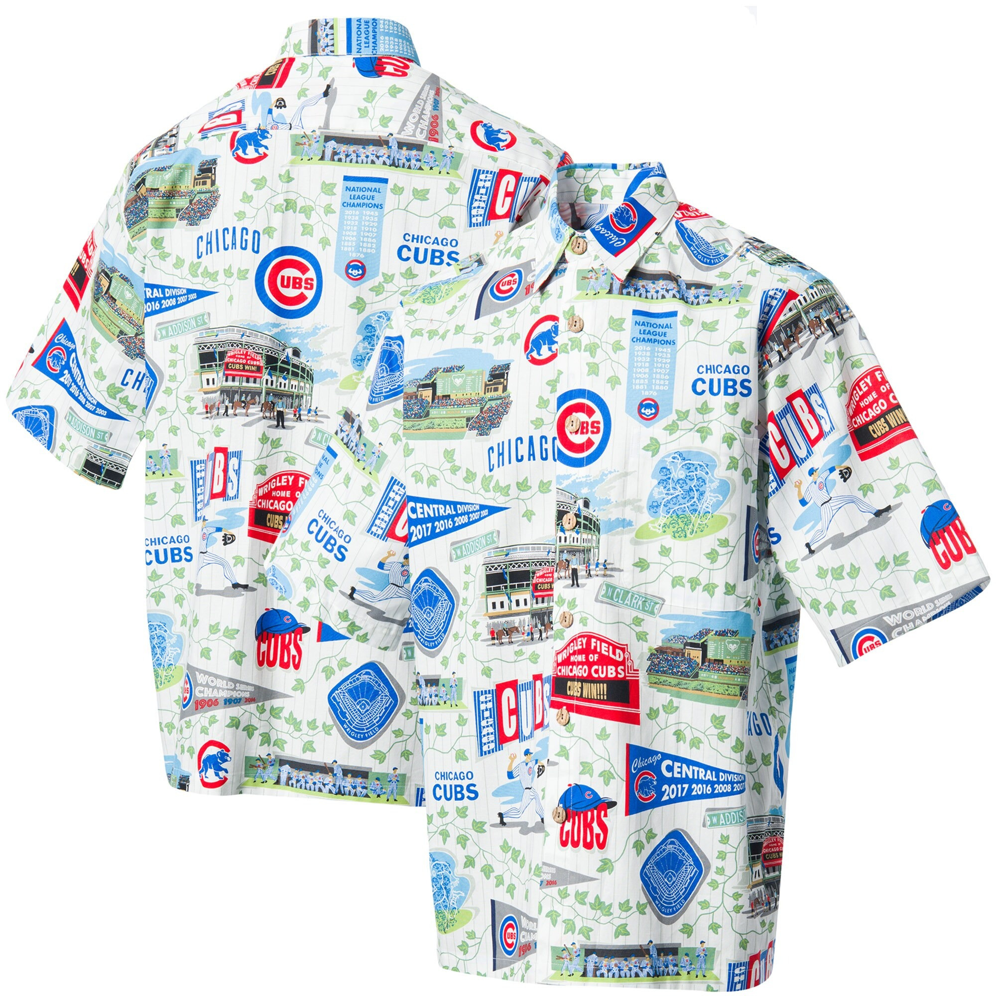 Chicago Cubs Hawaiian Shirt MLB Aloha Shirt Fathers Day Presents For Baseball Fans-1