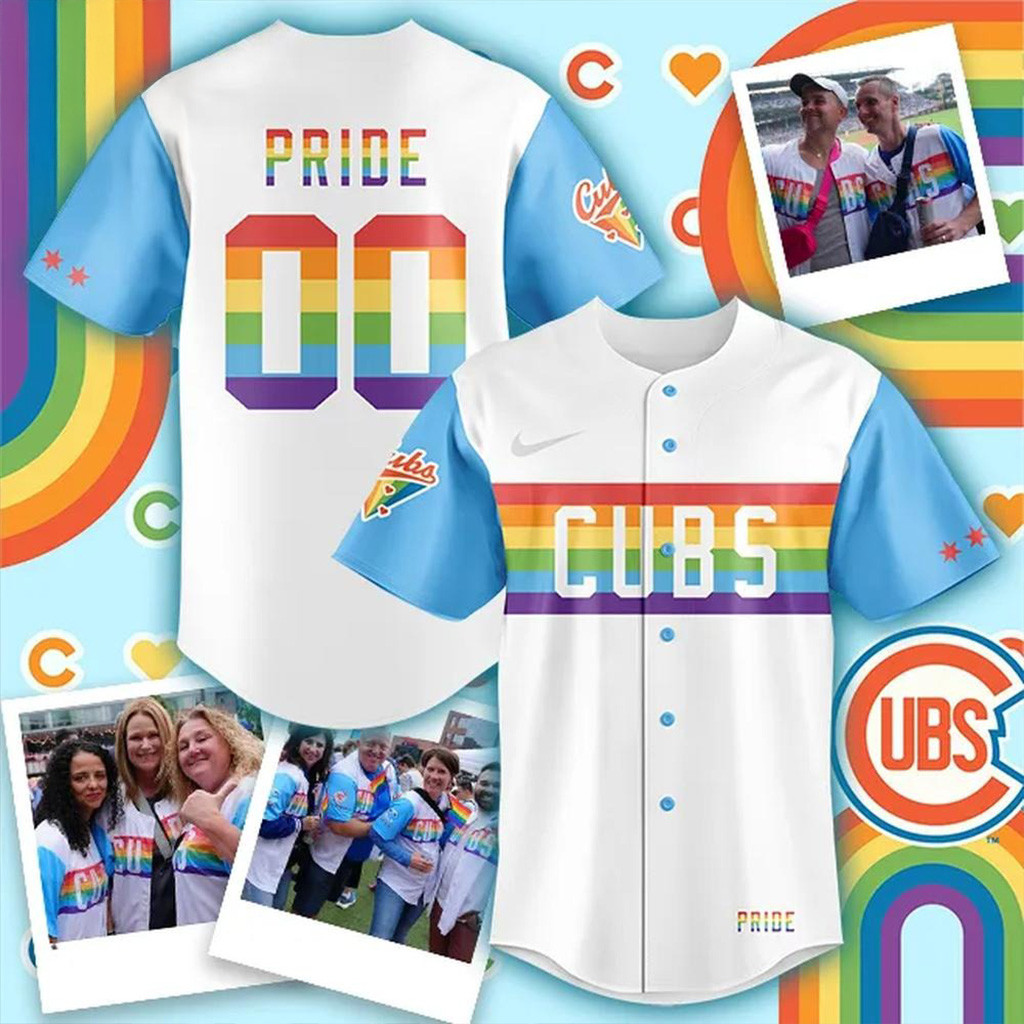 Chicago Cubs LGBT Pride Month Baseball Jersey Chicago Cubs Merch Gifts For Fans-1