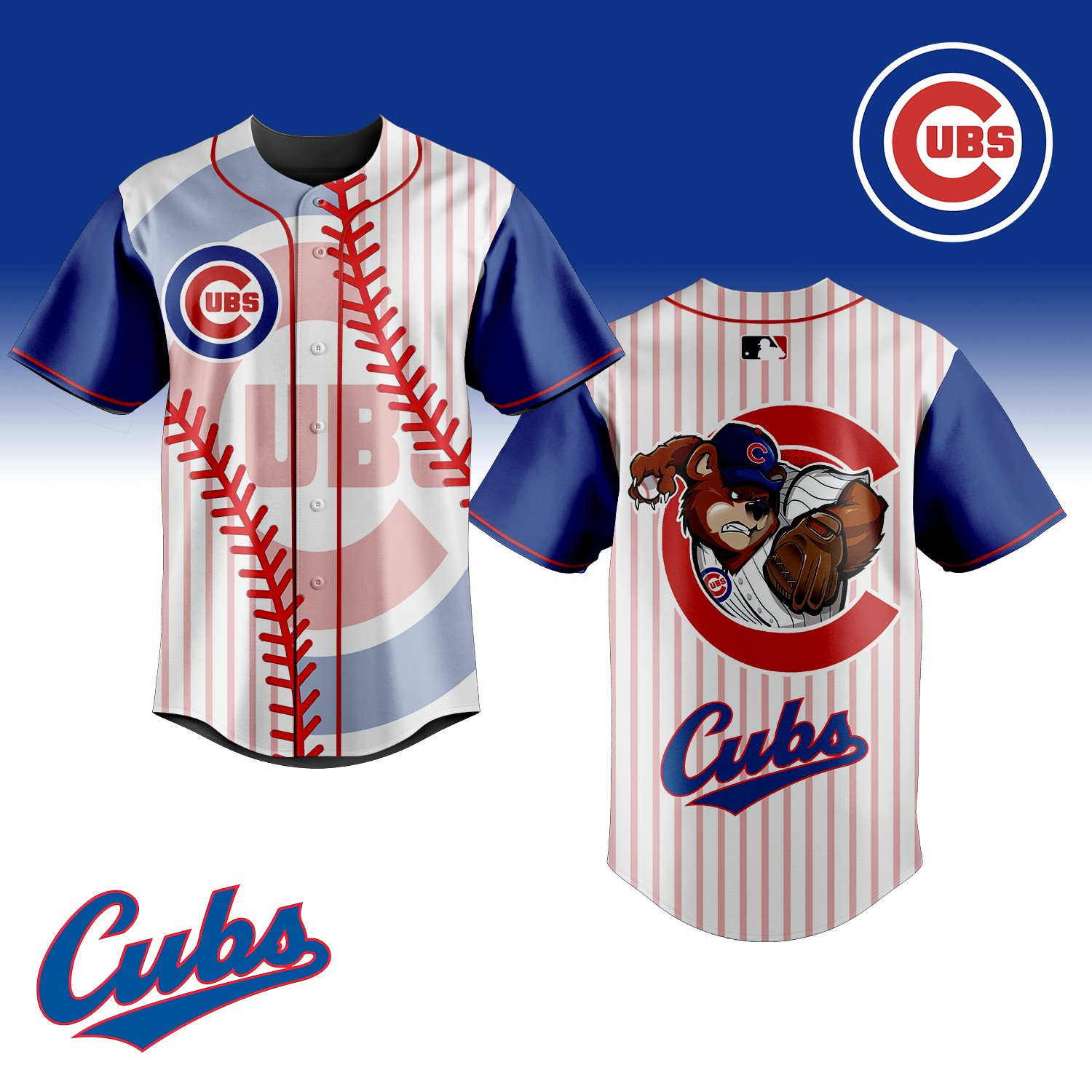 Chicago Cubs MLB Baseball Jersey Chicago Cubs Merch Gift For Baseball Fans-1 Chicago Cubs MLB Baseball Jersey Chicago Cubs Merch Gift For Baseball Fans-1