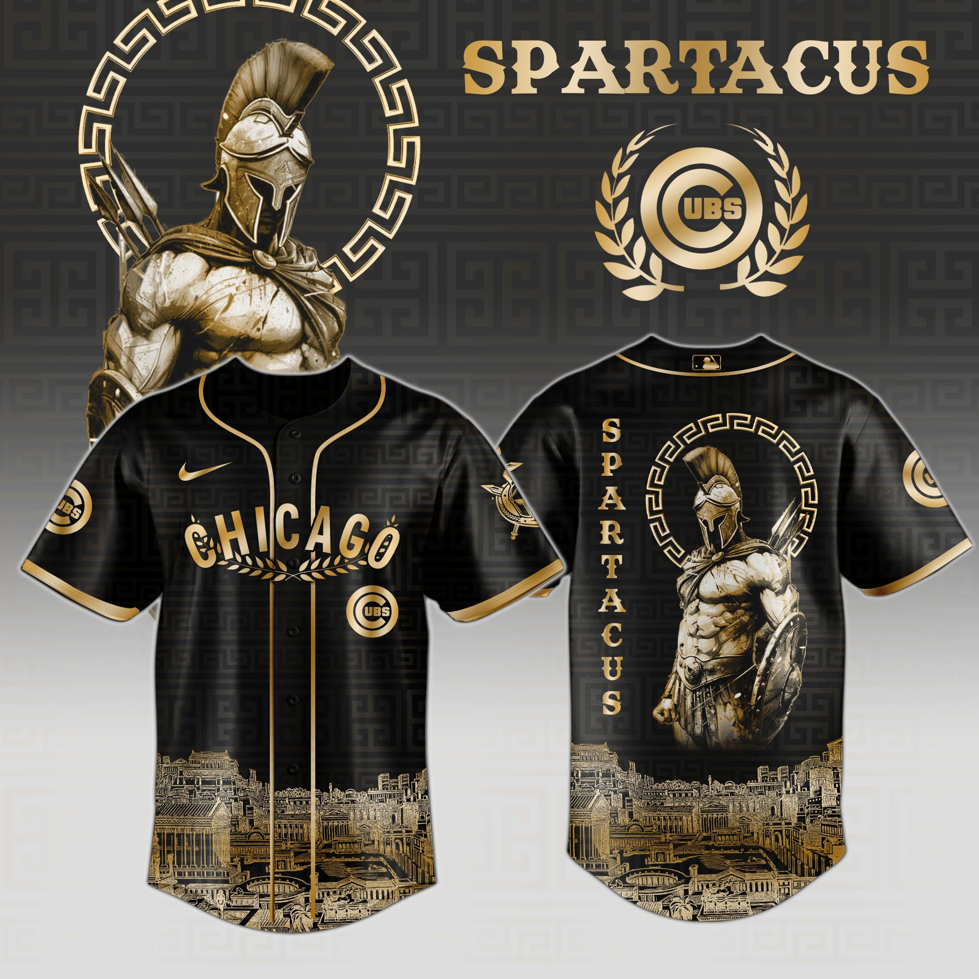 Chicago Cubs Mlb X Spartacus Baseball Jersey For Fans-1