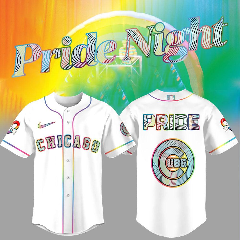 Chicago Cubs Pride Night Limited Edition Baseball Jersey Chicago Cubs Merch Step Dad Gifts-1