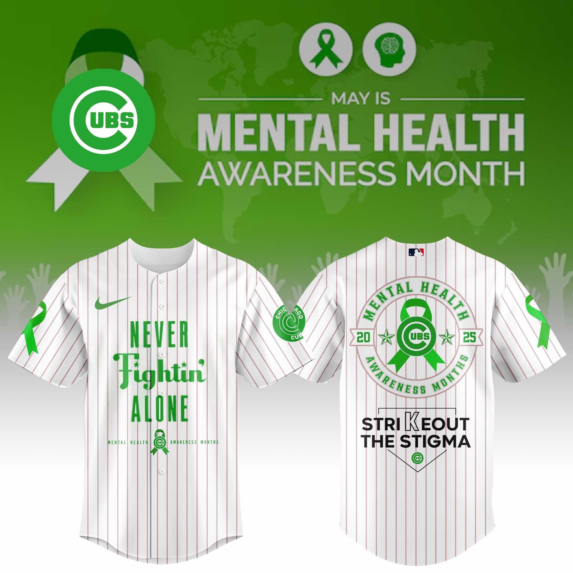 Chicago Cubs Special Mental Health Awareness Week Limited Edition Jersey-1