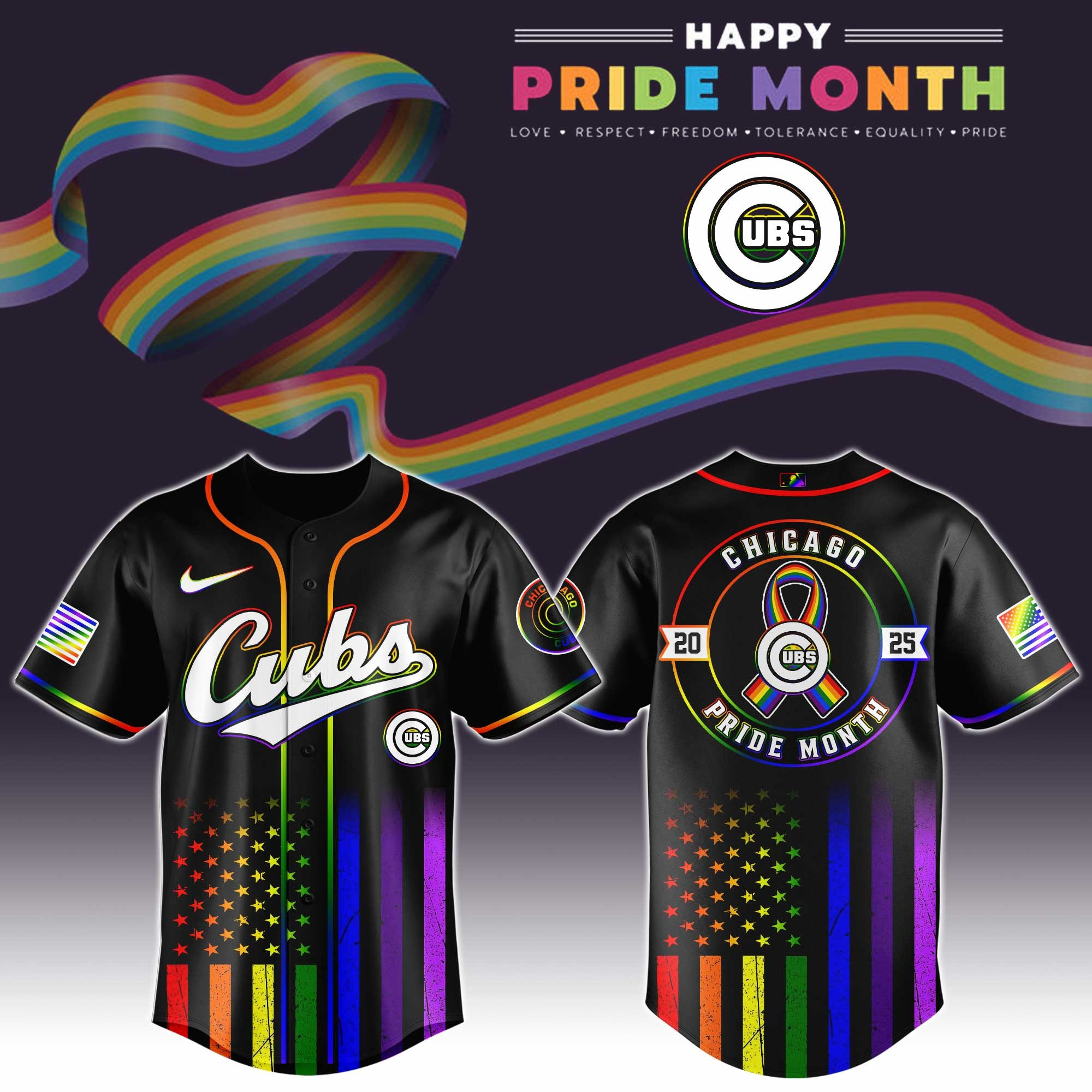 Chicago Cubs Special Pride Month Jersey Gifts For Baseball Lovers-1