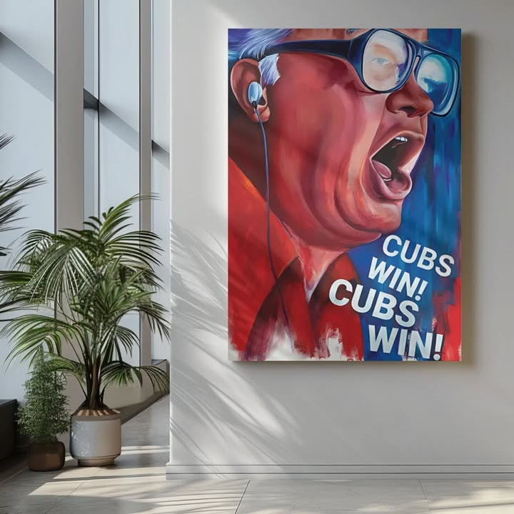 Chicago Cubs Win Cubs Win Poster Chicago Cubs Merch Father's Day Gifts For Baseball Fans-1
