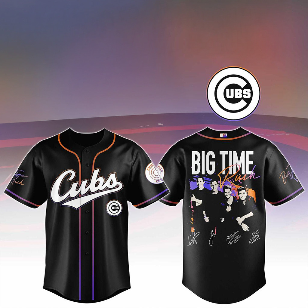 Chicago Cubs X Big Time Rush Tour 2025 Baseball Jersey Chicago Cubs Merch Gifts For Him-1
