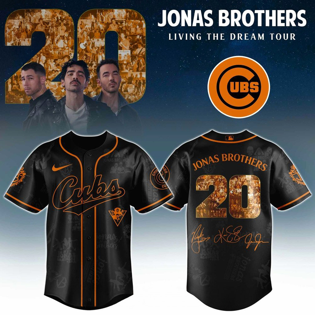 Chicago Cubs X Jonas Brothers Living The Dream Tour 2025 Jersey Chicago Cubs Merch Fans Gifts-1
