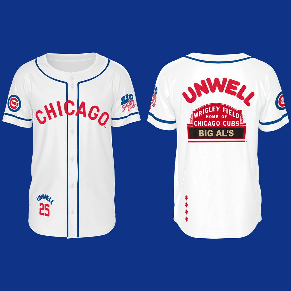 Chicago Cubs X Unwell Merch 2025 Cubs Big Al's Takeover Jersey Gifts For Wife-1