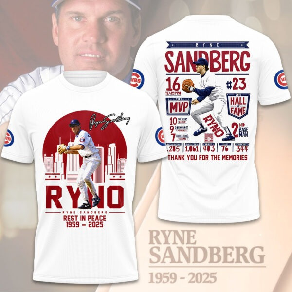 Chicago Cubs x Ryne Sandberg Forever 23 Tshirt Merch Gift For Baseball Lovers-1