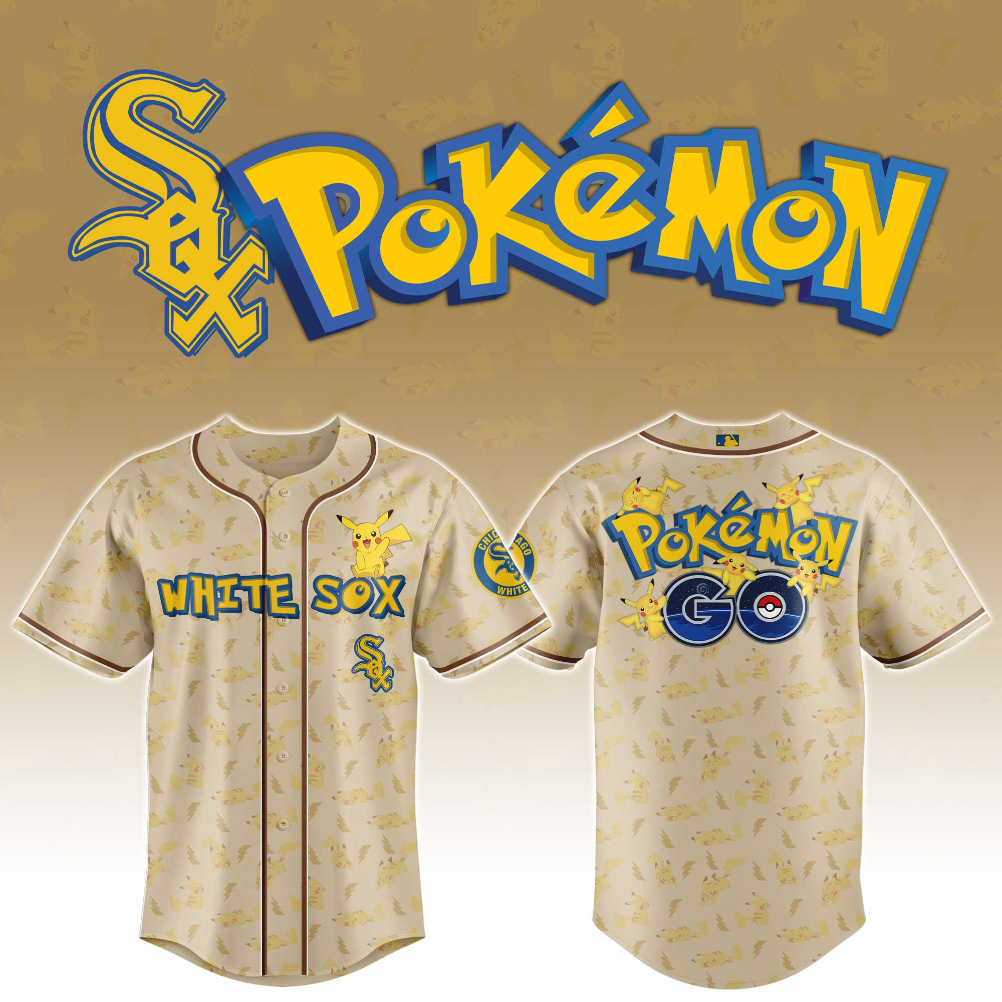 Chicago White Sox Mlb X Pokemon Go Master Baseball Jersey For Fans-1