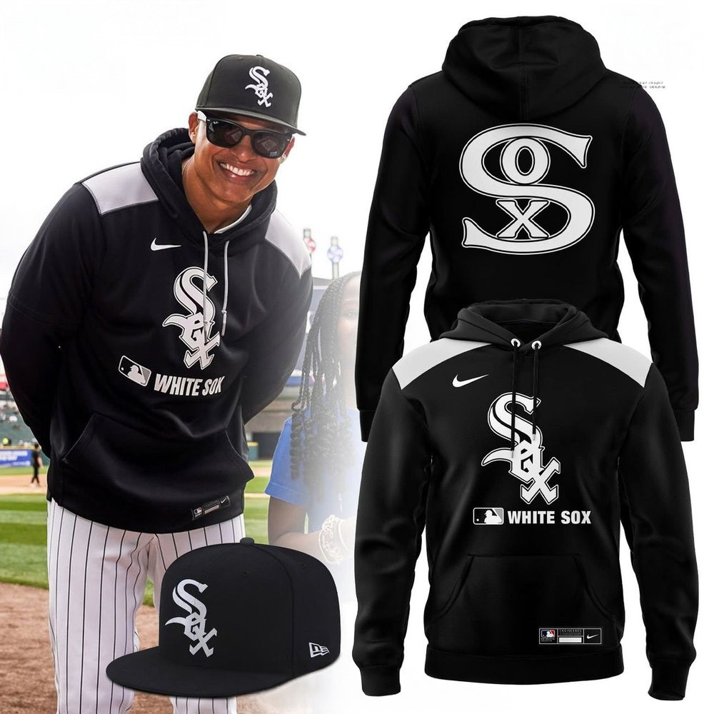 Chicago White Sox Nike Therma MLB 2025 Hoodie Chicago White Sox Merch Dad Fathers Day Gifts-1