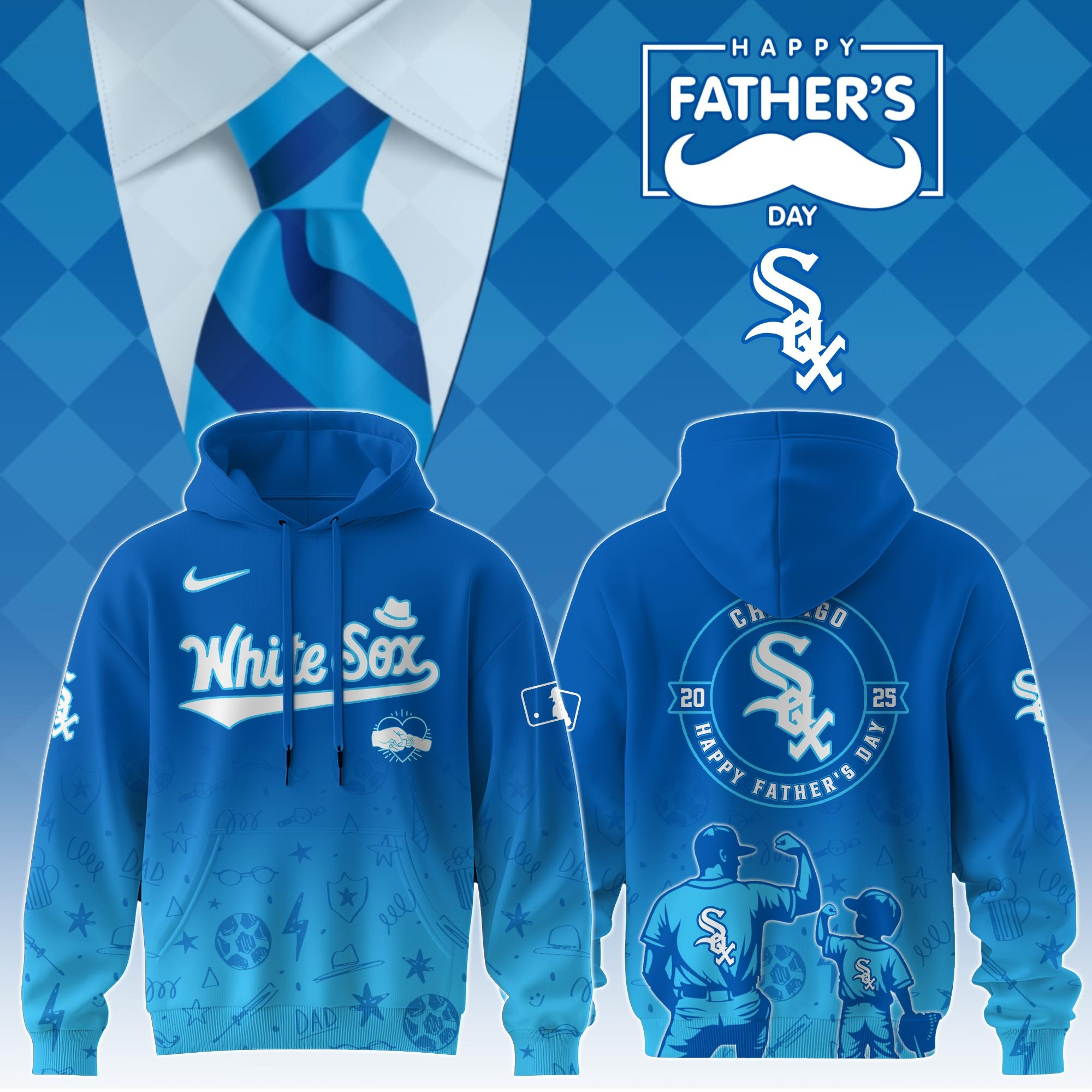 Chicago White Sox Special Father's Day 2025 Limited Edition Hoodie Chicago White Sox Merch-1