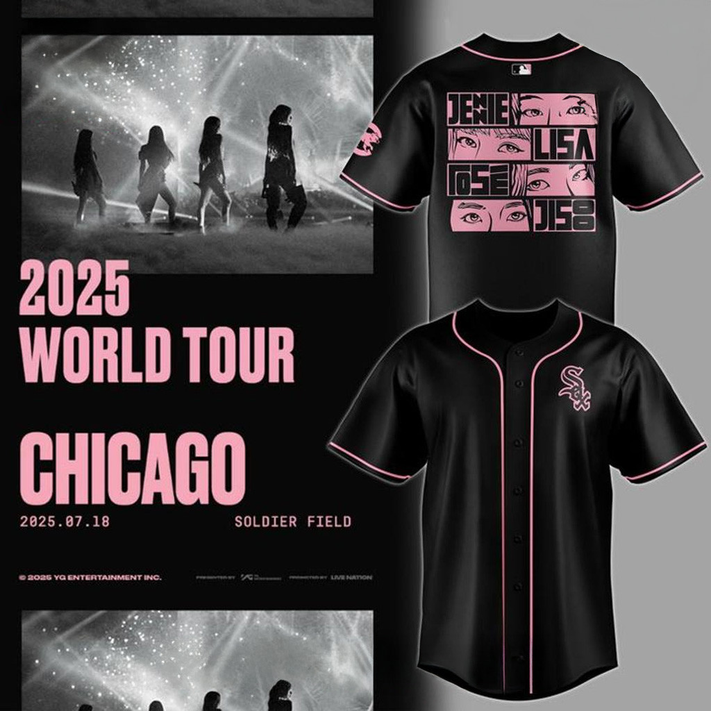 Chicago White Sox x Blackpink 2025 World Tour Special Baseball Jersey Gifts For Fans-1 Chicago White Sox x Blackpink 2025 World Tour Special Baseball Jersey Gifts For Fans-1
