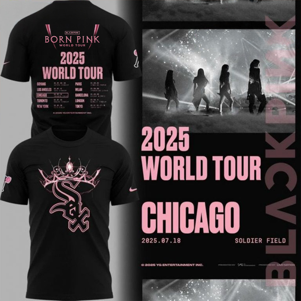Chicago White Sox x Blackpink 2025 World Tour Special Shirt Chicago White Sox Blackpink Merch-1