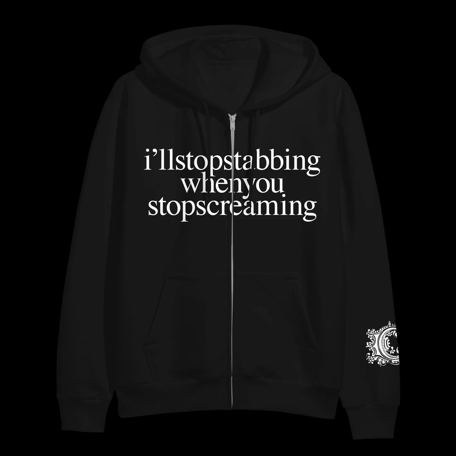 Chiodos Merch Chiodos I'll Stop Stabbing When You Stop Screaming Zip Hoodie Gifts For Friends-1
