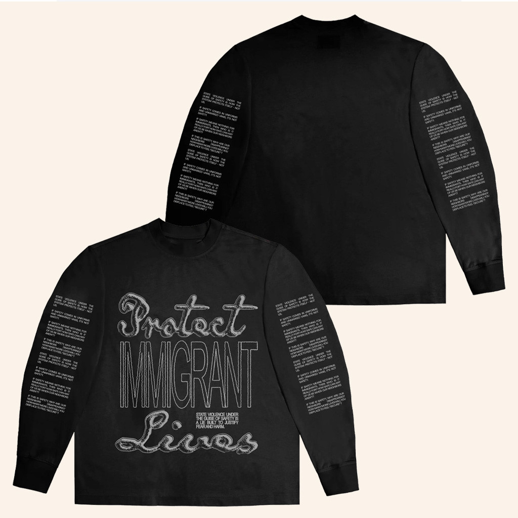 Chnge Merch Shop Protect Immigrant Lives Long Sleeve T-Shirt Black Gifts For Husband-1