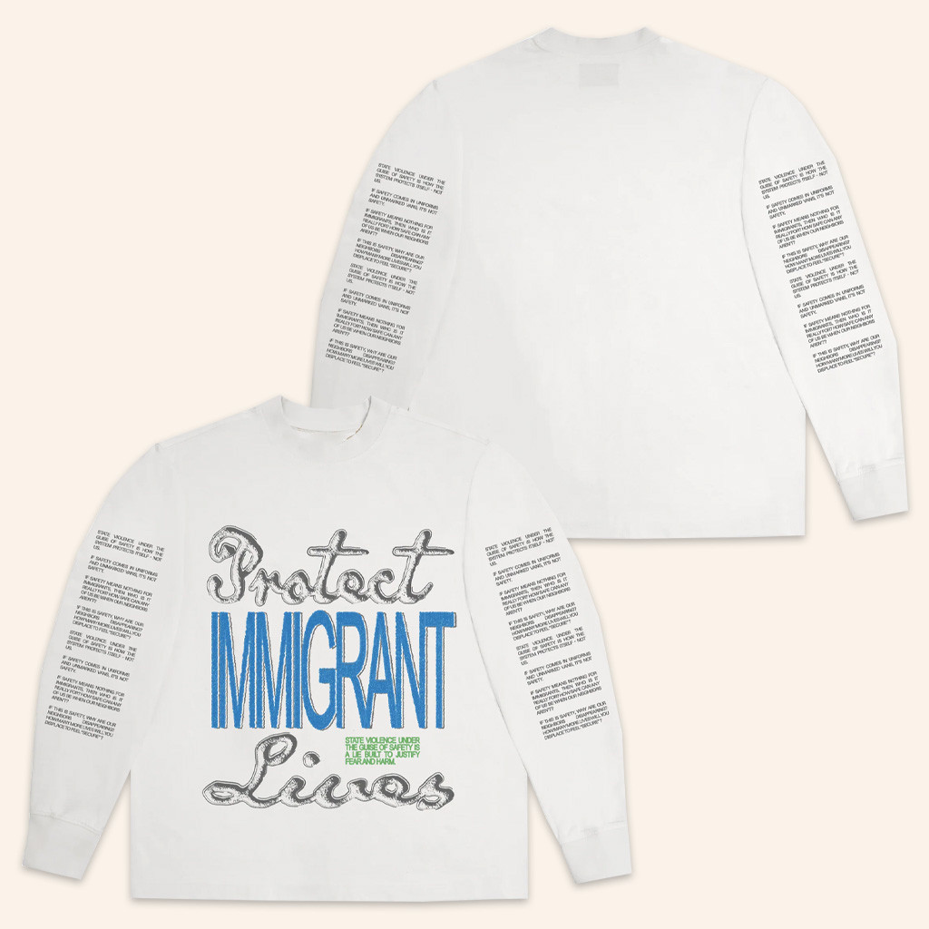 Chnge Merch Shop Protect Immigrant Lives Long Sleeve T-Shirt White Gifts For Husband-1