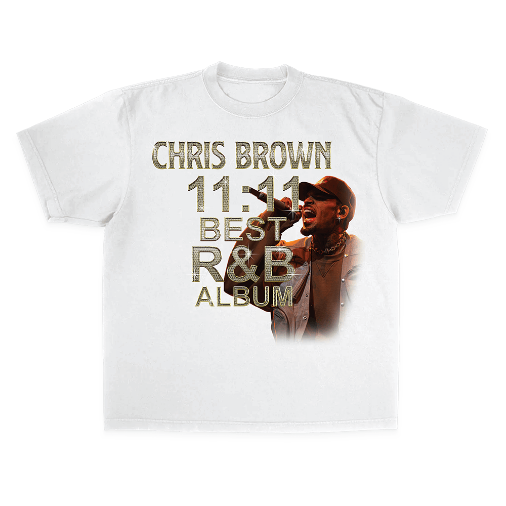Chris Brown Merch 11:11 Best R And B Album T-Shirt Father's Day Gifts For Husband-1
