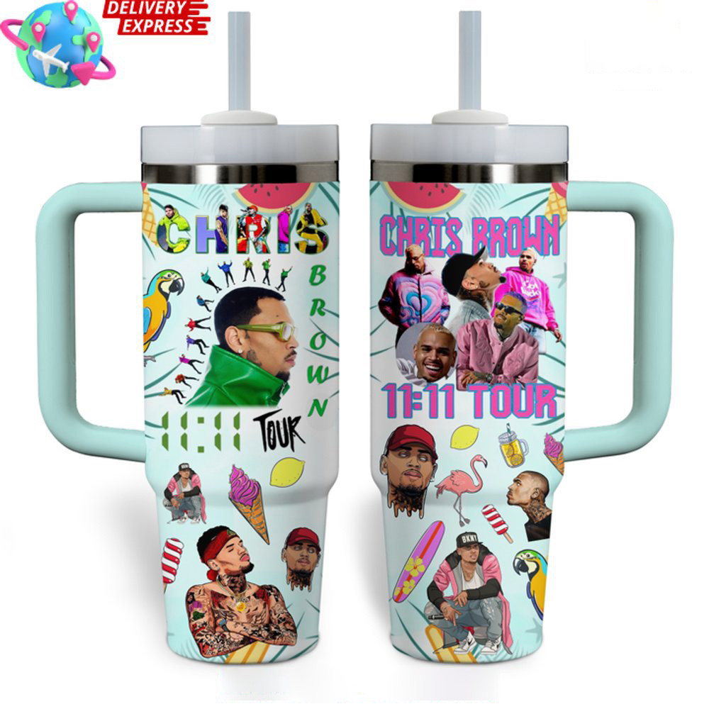 Chris Brown Merch Chris Brown 11_11 Tour Stanley Tumbler Mother_s Day Gifts For Daughter-1