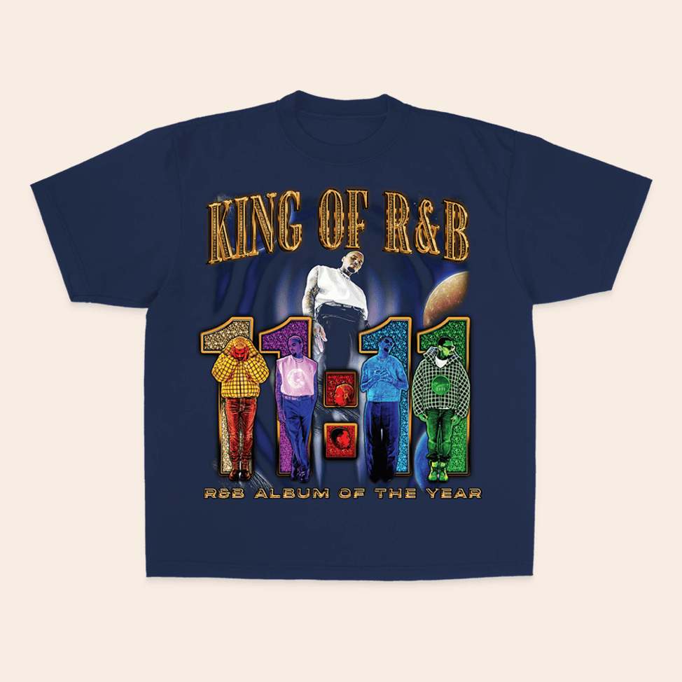 Chris Brown Merch Chris Brown King Of R And B Album Of The Year T-Shirt Music Fans Gifts-1