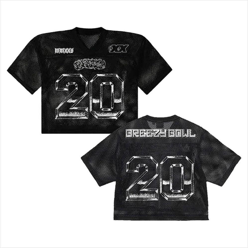 Chris Brown Merch Tour 2025 Breezy Bowl 20 Football Jersey Gifts For Fans Gifts For Brother-1