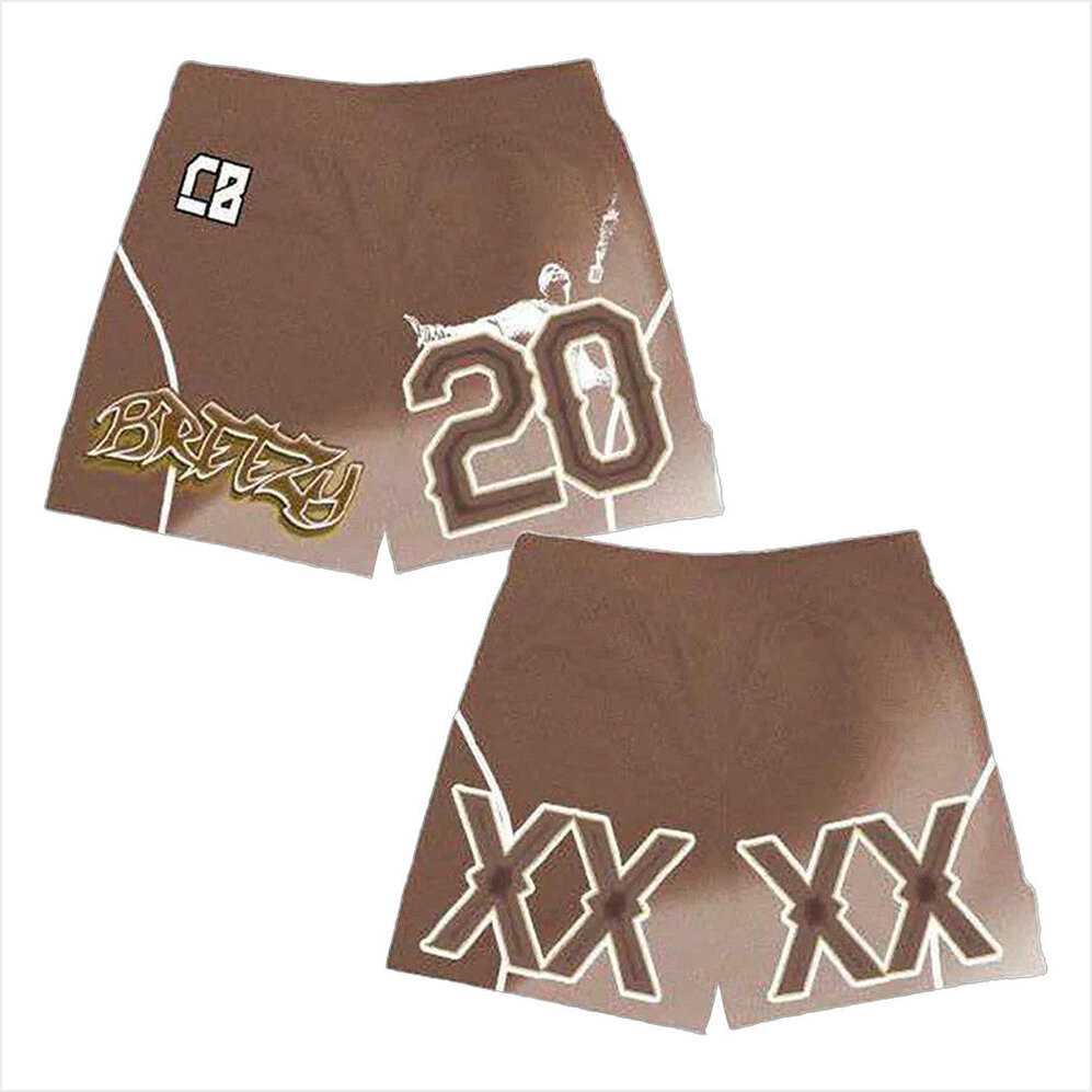 Chris Brown Merch Tour 2025 Breezy Bowl 20 Shorts Gifts For Music Lovers Gifts For Friends-1