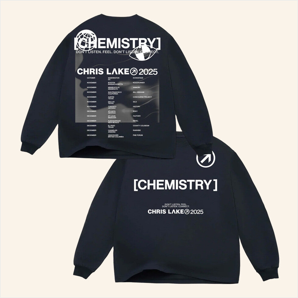 Chris Lake Merch Chemistry Tour Long Sleeve Shirt Chemistry Album Tour 2025 Apparel Fan Merchandise-1