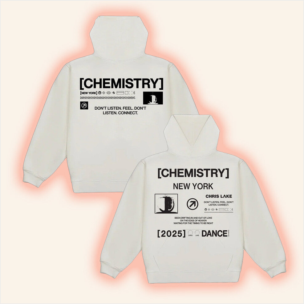 Chris Lake Merch New York Dance Hoodie White New York Chemistry Album Tour 2025 Apparel Gifts-1
