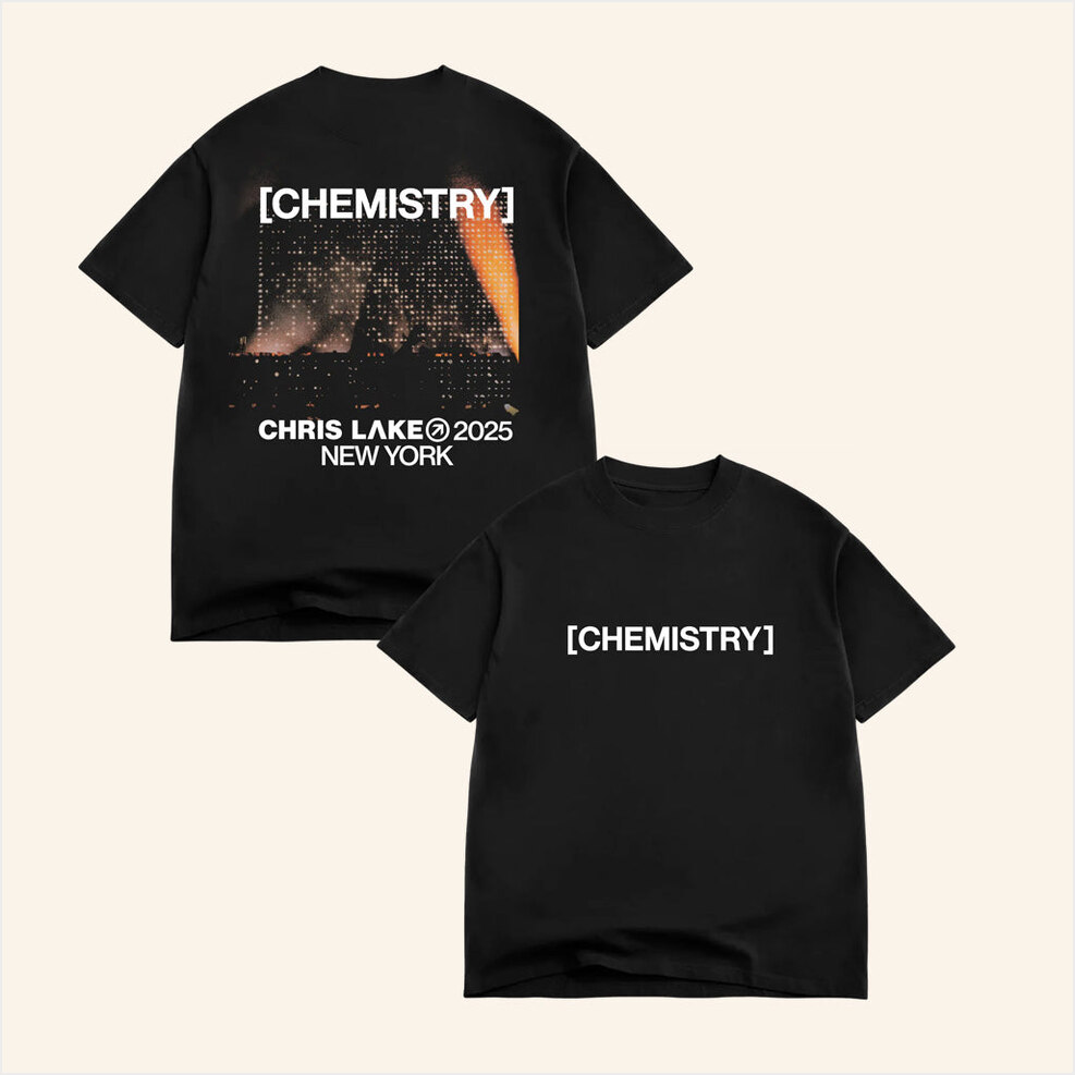 Chris Lake Merch New York Show Image Shirt Black New York Chemistry Album Tour 2025 Apparel-1
