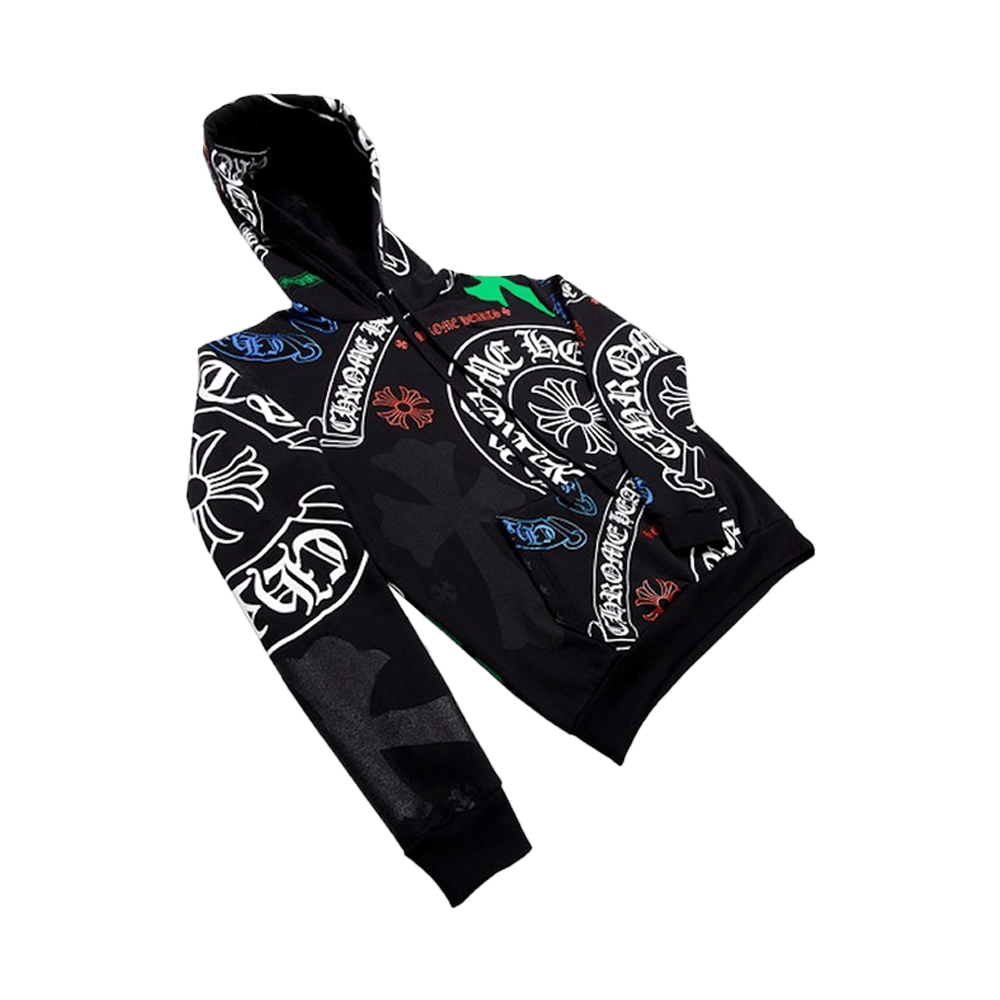 Chrome Hearts Hoodie Black Chrome Hearts Stencil Hoodie First Fathers Day Gift Ideas-1