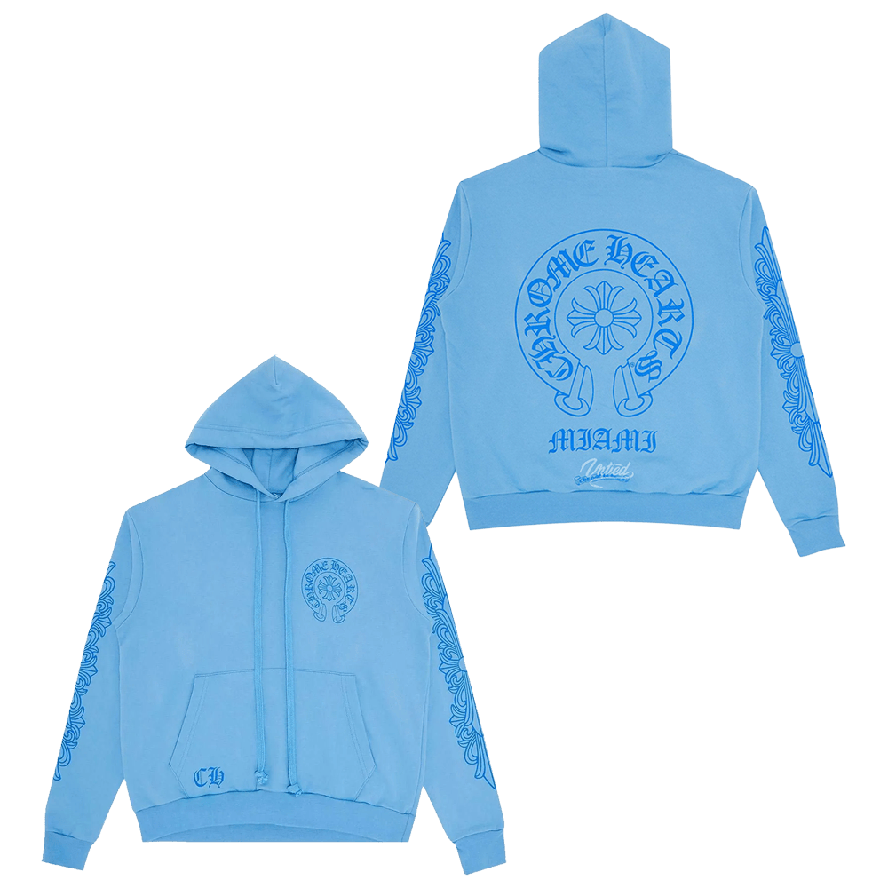 Chrome Hearts Hoodie Chrome Hearts Malibu Blue Hoodie Fathers Day Presents-1