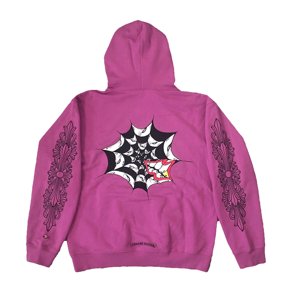 Chrome Hearts Hoodie Purple Chrome Hearts Matty Boy Spider Web Hoodie Best Gifts For Dad-1