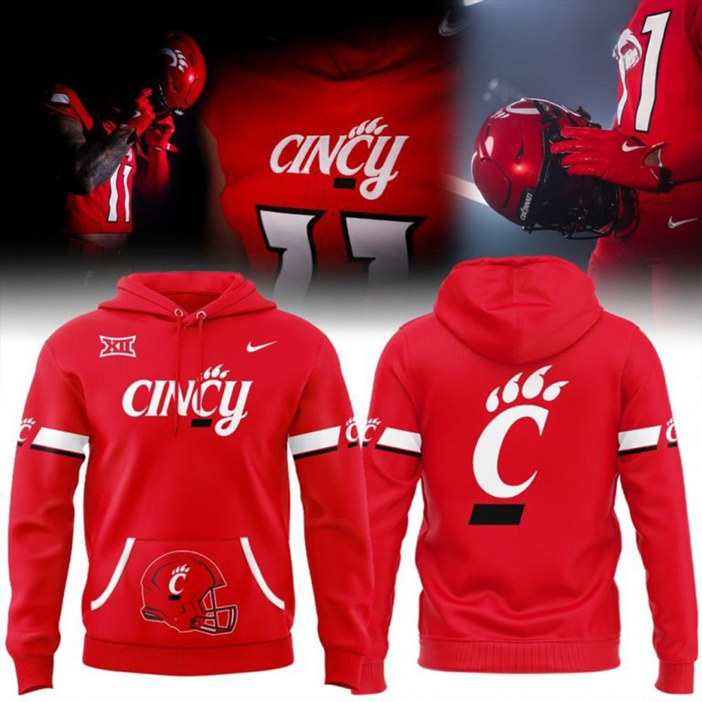 Cincinnati Bearcats Football New 2025 Hoodie Cincinnati Bearcats Merch Football Fan Gift Ideas-1