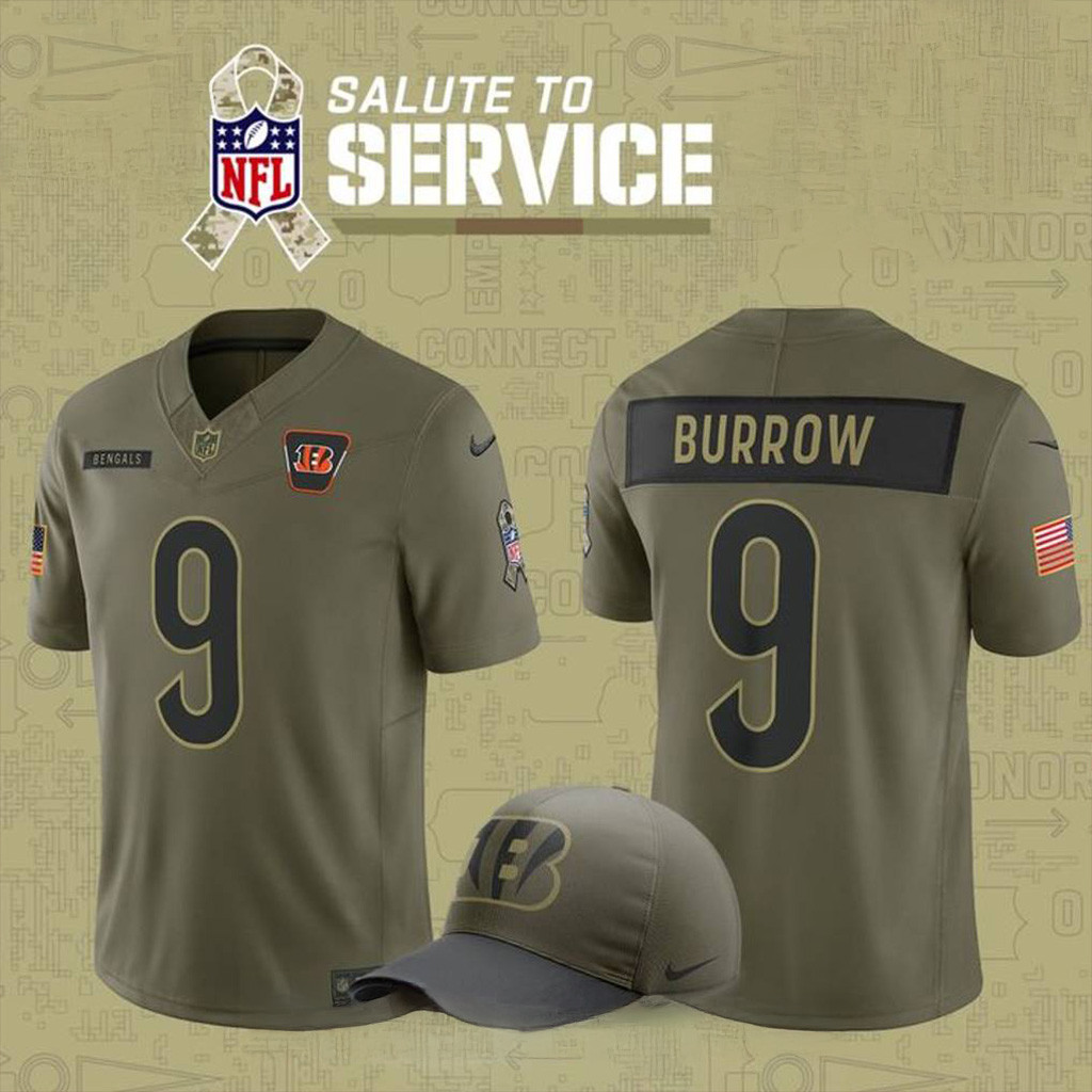 Cincinnati Bengals 2025 Salute To Service Camo Football Jersey Bengals Merch Gifts For Dad-1