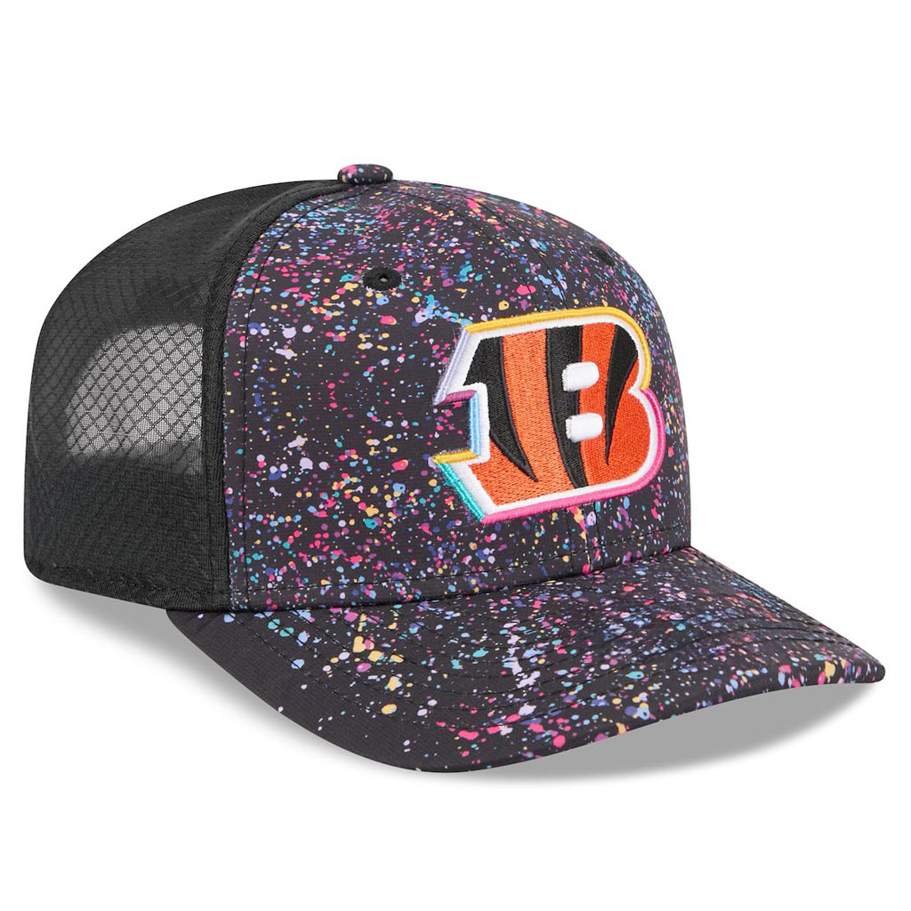 Cincinnati Bengals Crucial Catch NFL Embroidered Trucker Hat 2025 Rainbow Bengals Merch-1