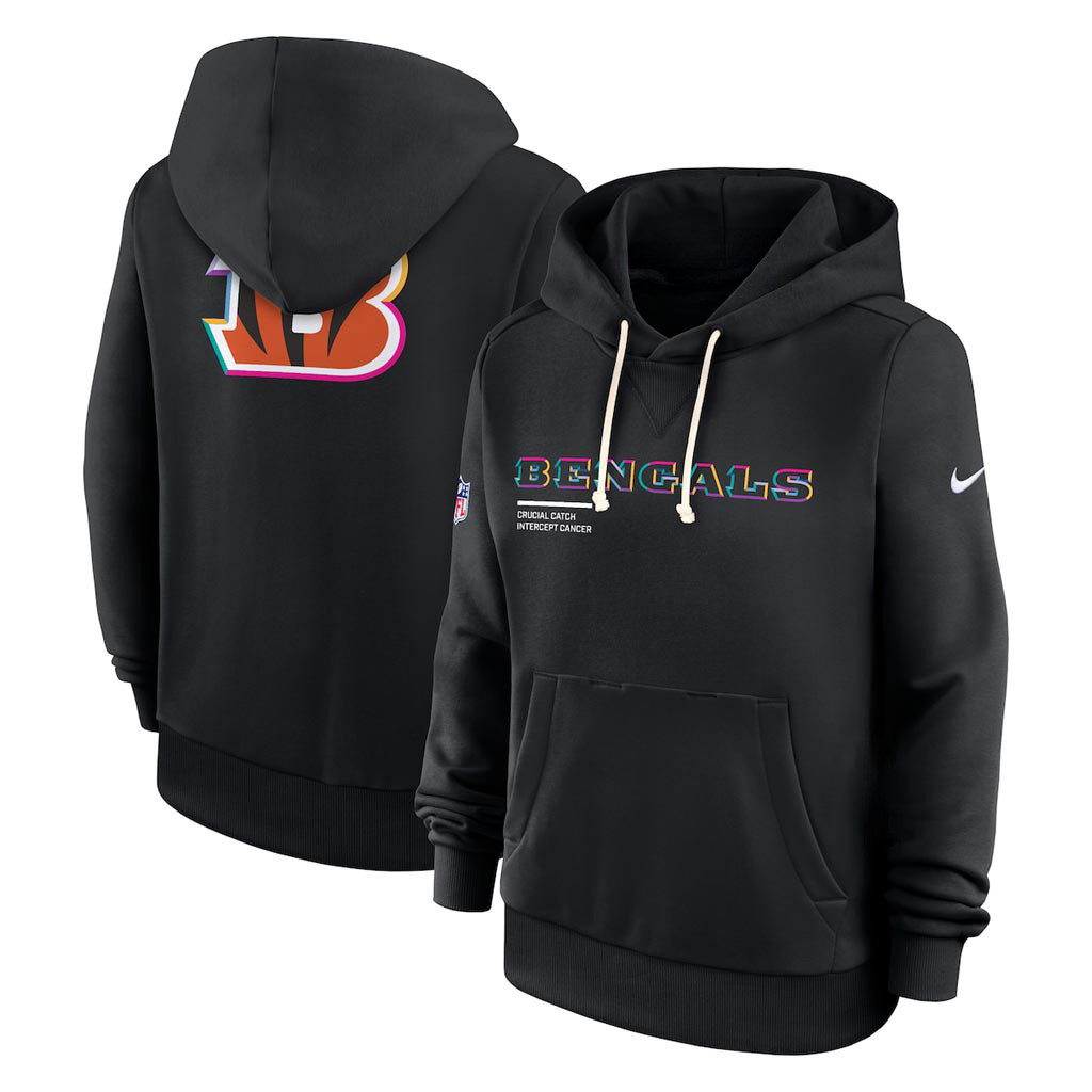 Cincinnati Bengals Crucial Catch NFL Hoodie 2025 Rainbow Bengals Merch Gift For Women-1