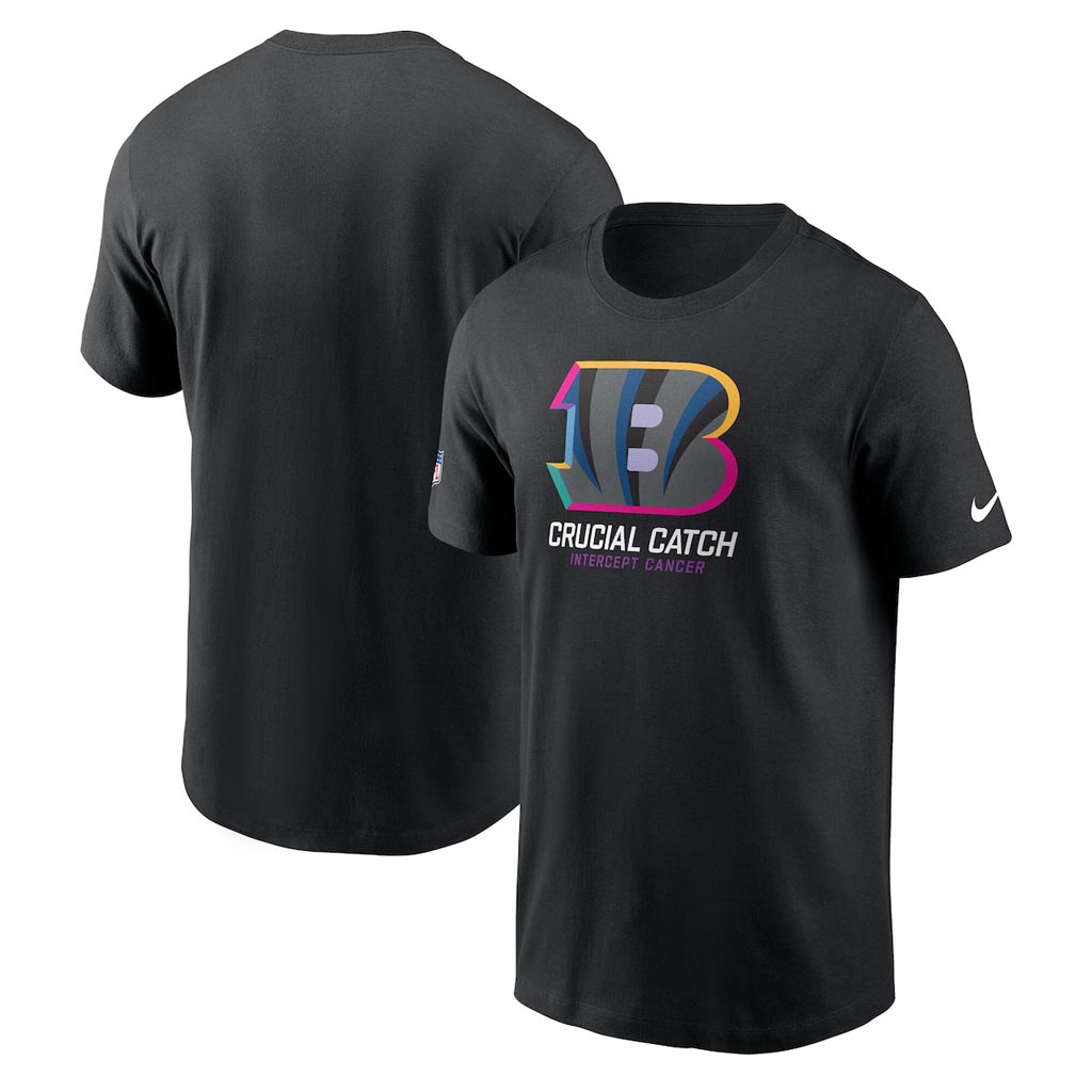 Cincinnati Bengals Crucial Catch NFL T-Shirt 2025 Rainbow Bengals Merch Fan Gift Ideas-1