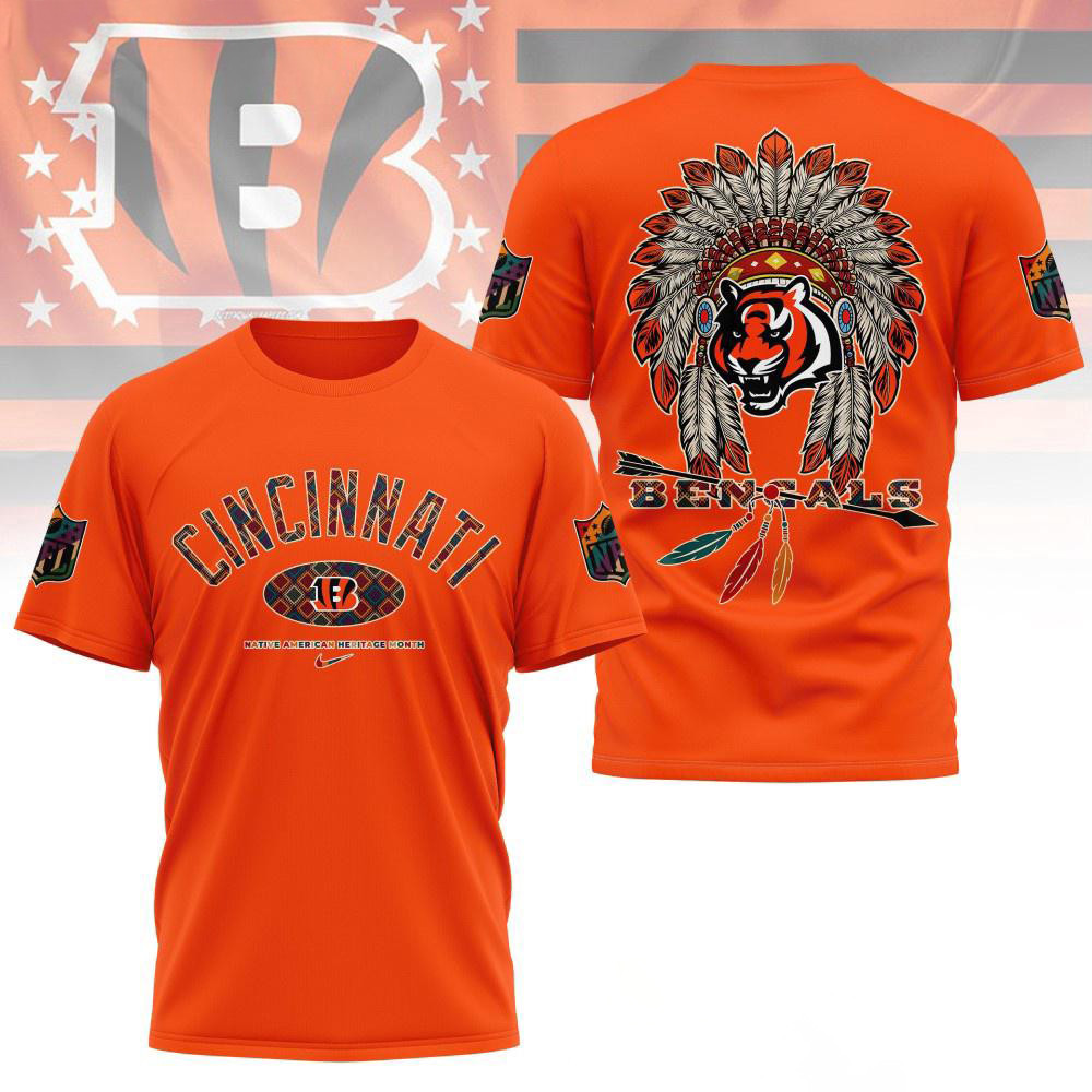 Cincinnati Bengals Native American Heritage Month 3d Shirt Football Fan Gift Ideas-1