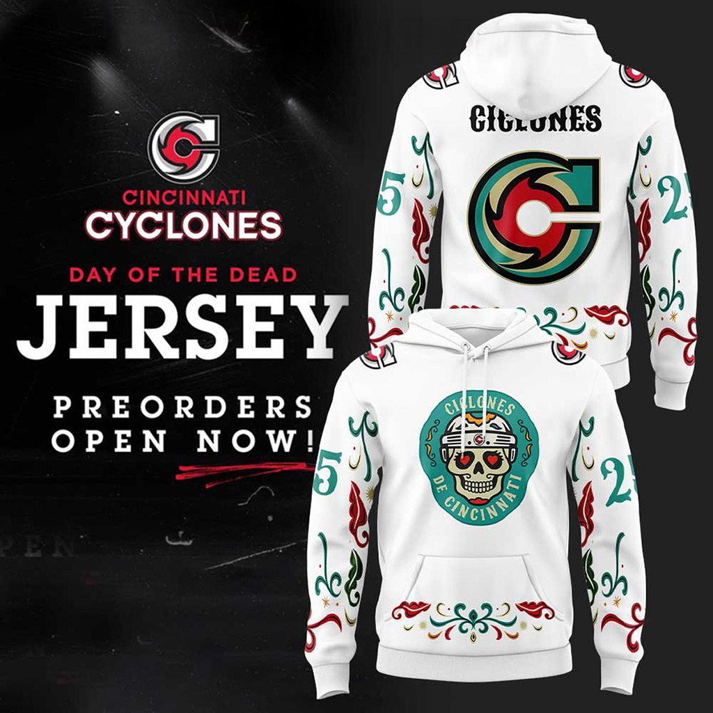Cincinnati Cyclones Day Of The Dead Hoodie Cincinnati Cyclones Merch Gifts For Him-1