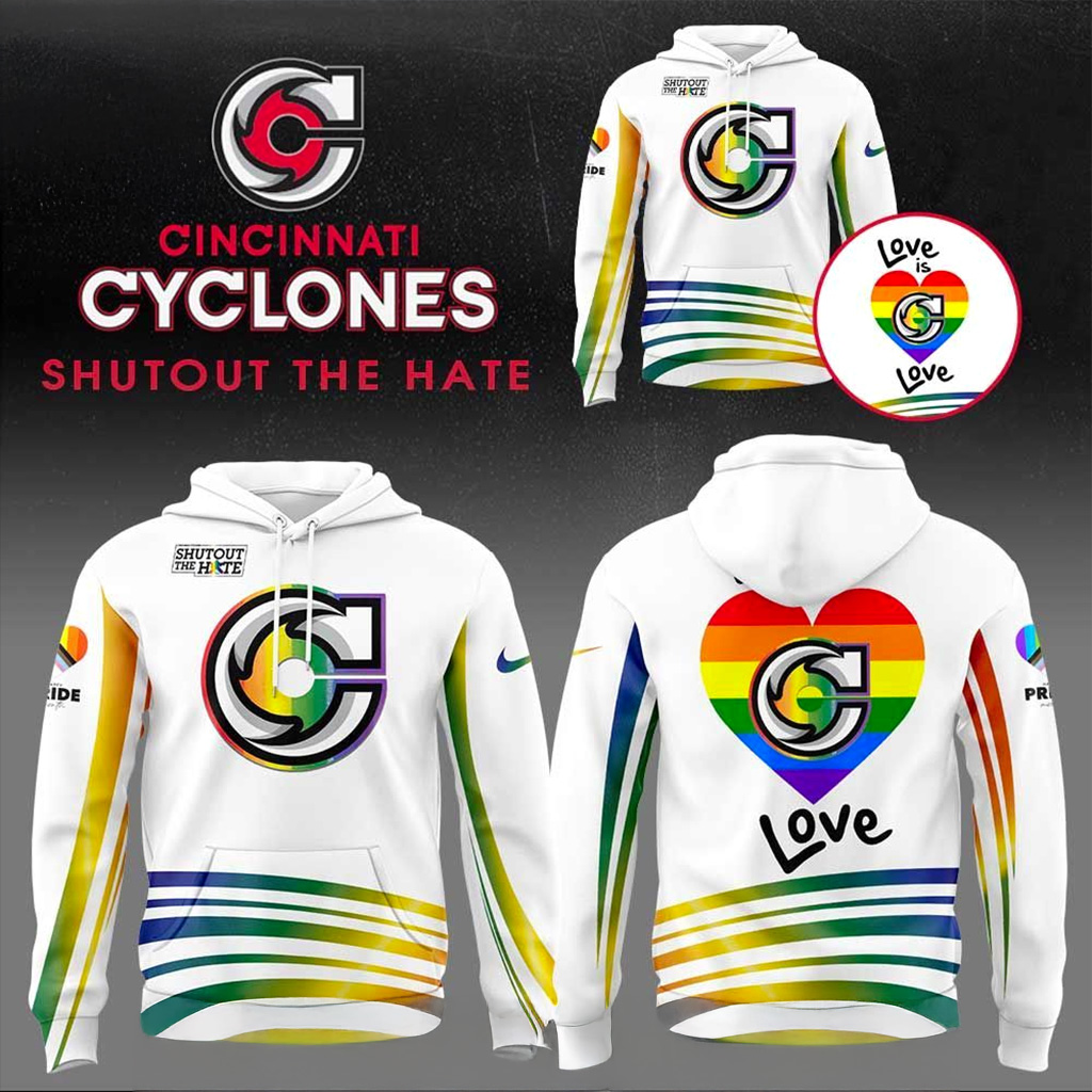 Cincinnati Cyclones Shut Out The Hate Pride Drop Hoodie Cyclones Merch Gifts For Football Fan-1