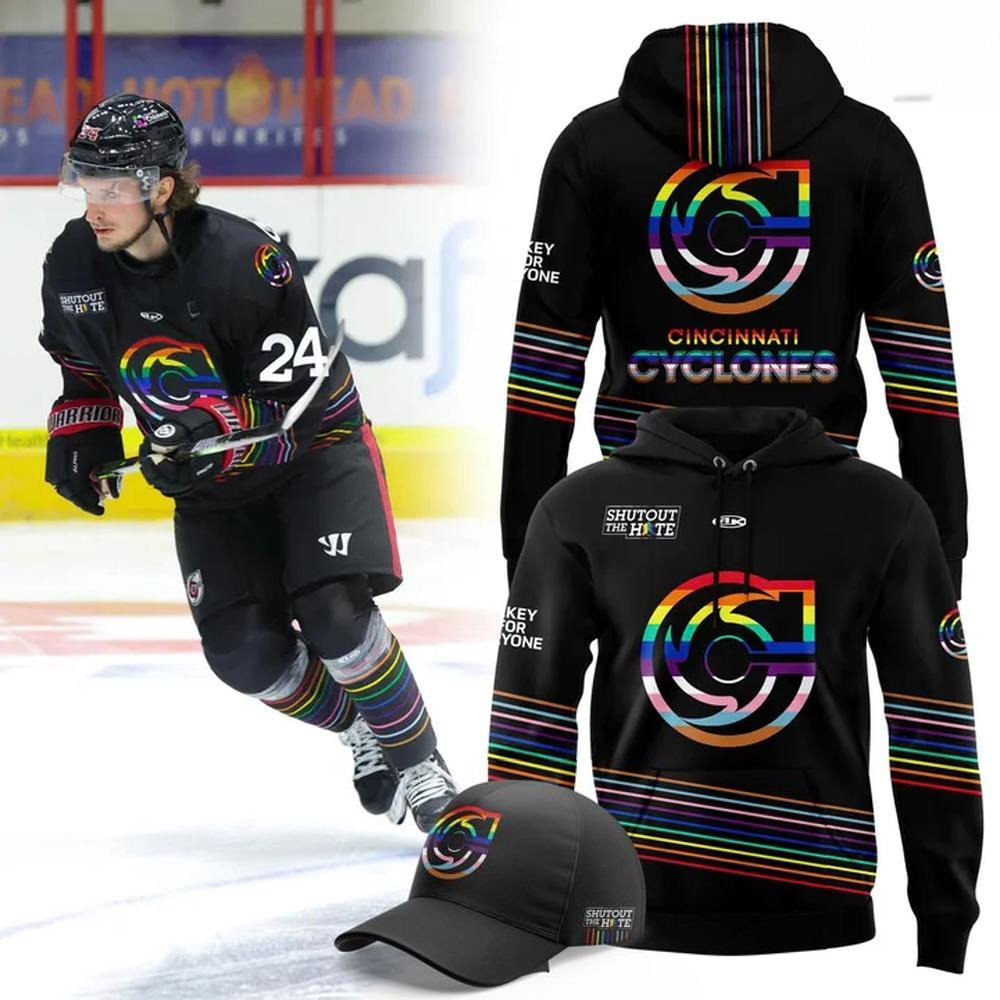 Cincinnati Cyclones X Pride Month Hoodie 2025 Cincinnati Cyclones Merch Gifts For Hockey Fan-1