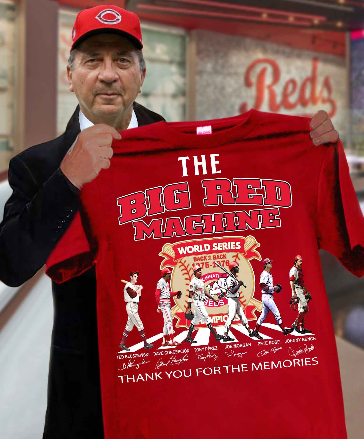 Cincinnati Reds Big Red Machine World Series 1975-1976 Shirt Thank You For The Memories-1