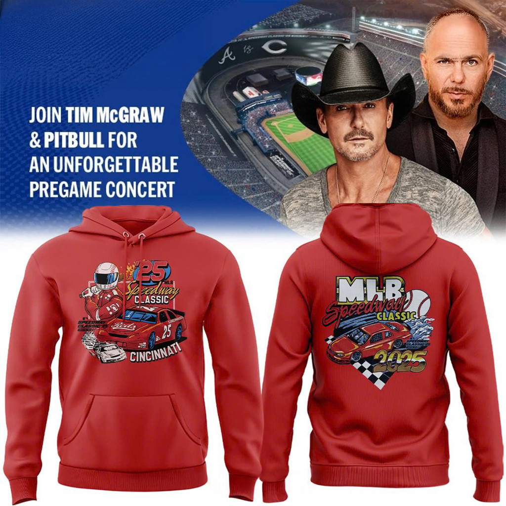 Cincinnati Reds MLB Speedway Classic 2025 Special Hoodie Cincinnati Reds Merch Fans Gifts-1