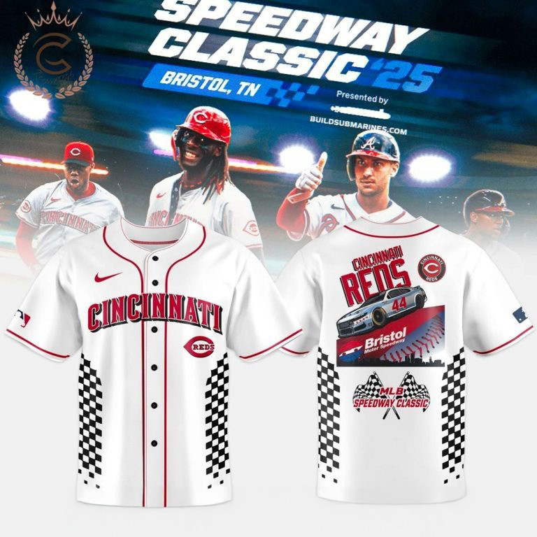 Cincinnati Reds MLB Speedway Jersey Cincinnati Reds Merch Gifts For Baseball Fans-1