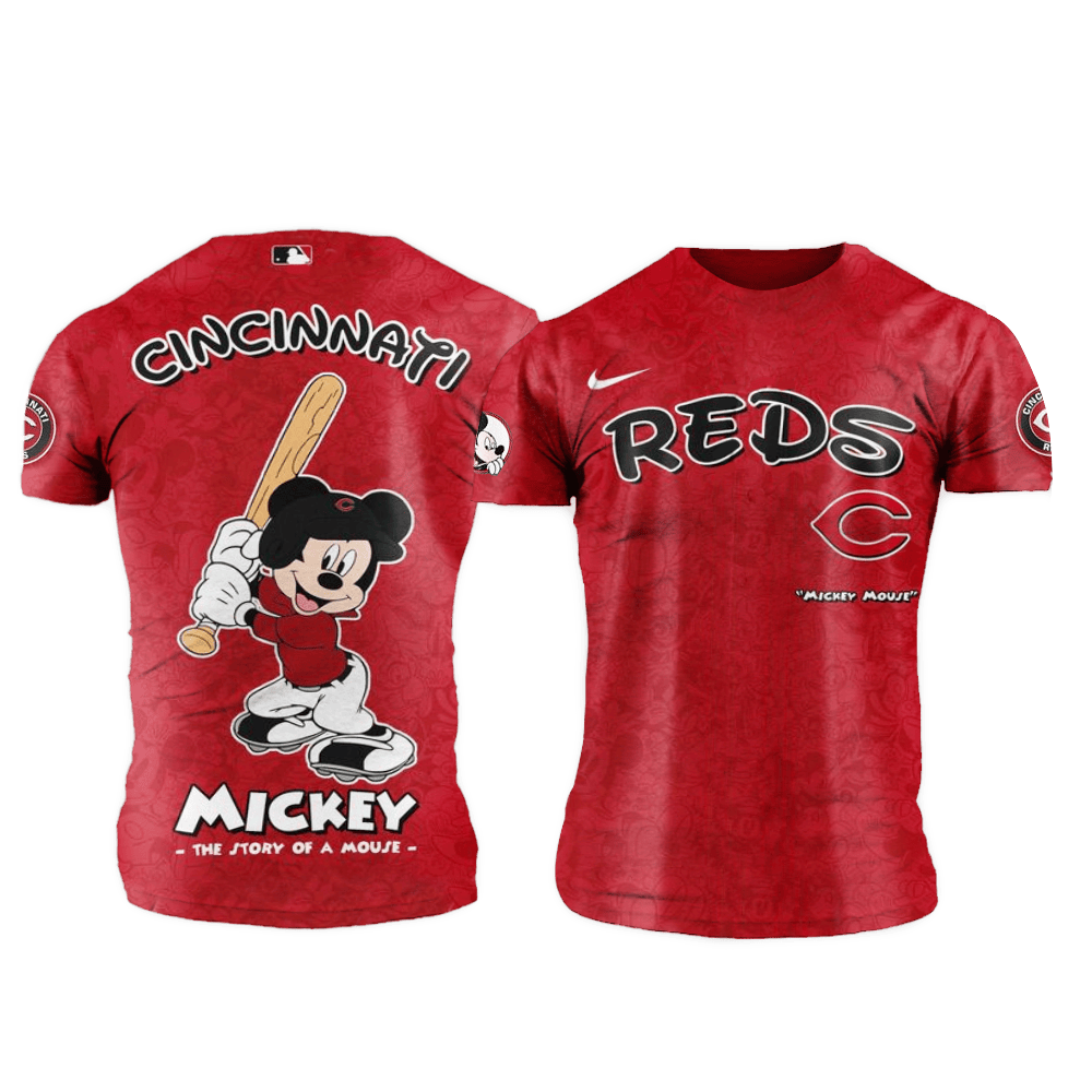 Cincinnati Reds MLB x Mickey Night Game Shirt Cincinnati Reds Merch Mother's Day Gifts For Wife-1