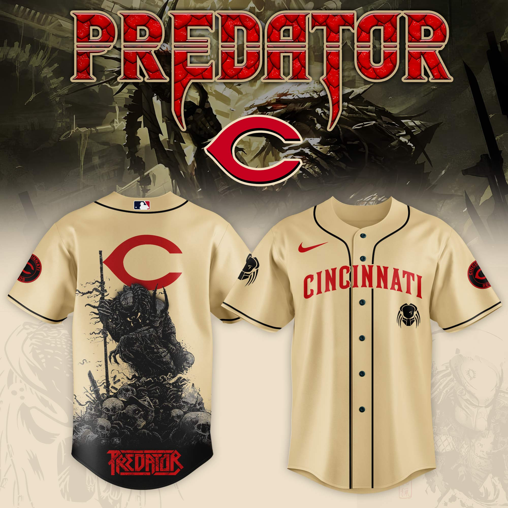 Cincinnati Reds Mlb X Predator Baseball Jersey For Fans-1