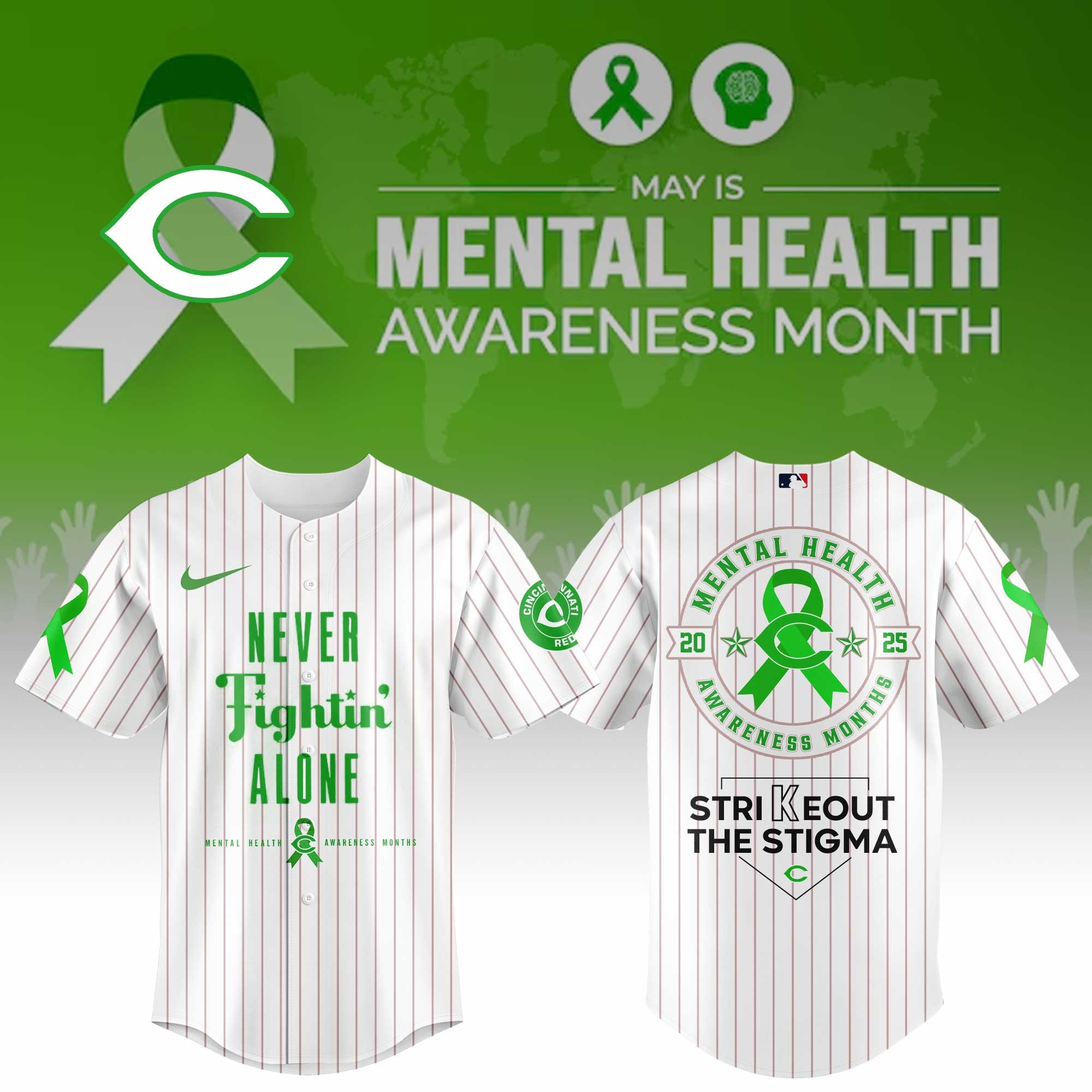 Cincinnati Reds Special Mental Health Awareness Week 2025 Jersey Cincinnati Reds Merch-1
