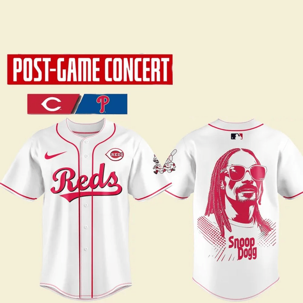 Cincinnati Reds X Snoop Dogg Postgame Concert Jersey 2025 Unique Gifts For Dad-1